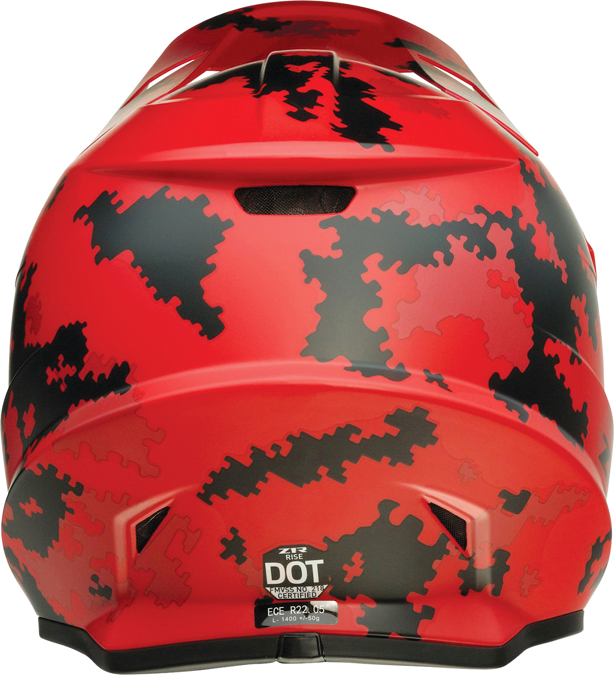 Z1R Rise Motorcycle Helmet - Digi Camo - Red - Small 0110-7281