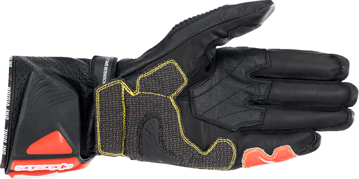 ALPINESTARS GP Tech V2 S Gloves - Black/White/Fluo Red - 2XL 3556422-1231-2X