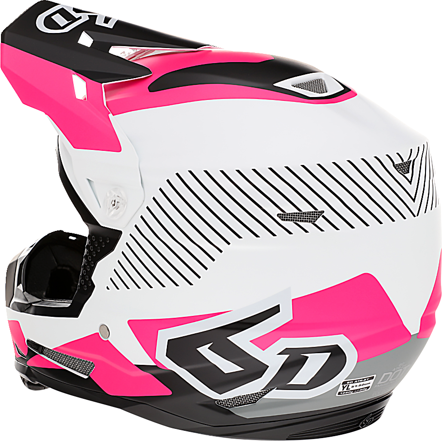 6D ATR-2Y Motorcycle Helmet - Fusion - Pink - Large 11-6412