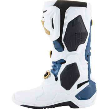 ALPINESTARS Arlington LE Tech 10 Boots - White/Blue/Gold - US 9 2010020-262-9