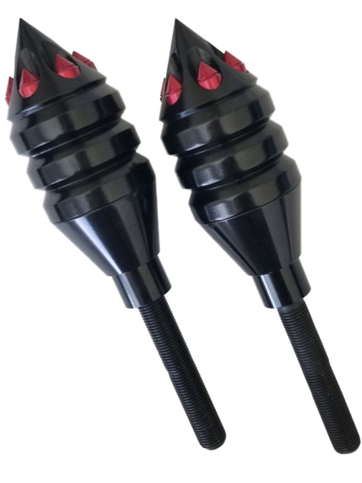 Sixty61 Gatling Frame Sliders- Honda- Black With Red