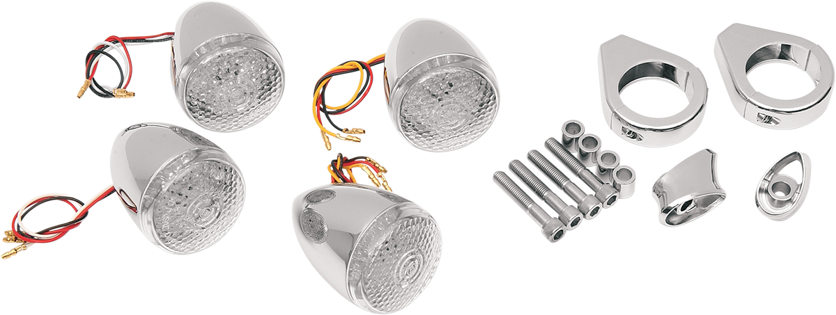 DRAG SPECIALTIES Turn Signal Kit - Clear/Red 12-0222