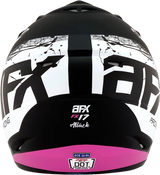 AFX FX-17 Motorcycle Helmet - Attack - Matte Black/Fuchsia - XS 0110-7166