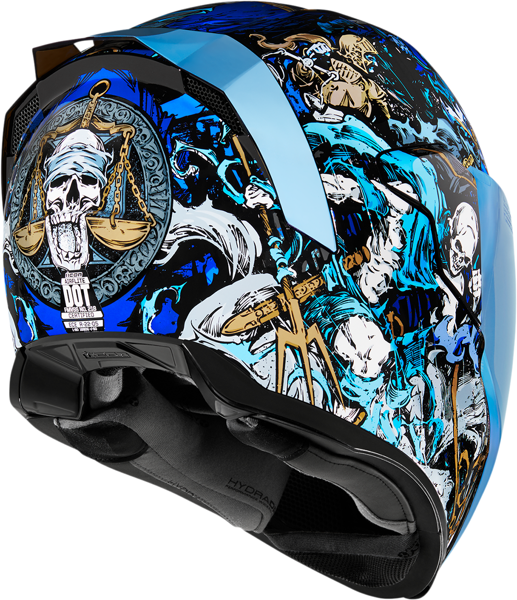 ICON Airflite™ Motorcycle Helmet - 4Horsemen - Blue - Medium 0101-13919