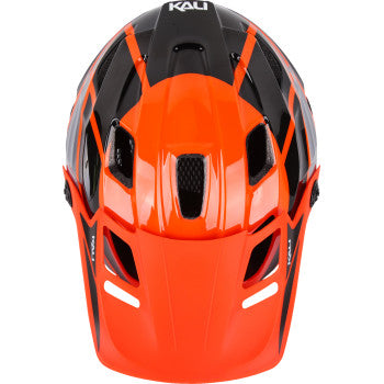 KALI Child Maya Full Face Bicycle Helmet - Race - Gloss Orange/Gray/Black - OS 0221923312