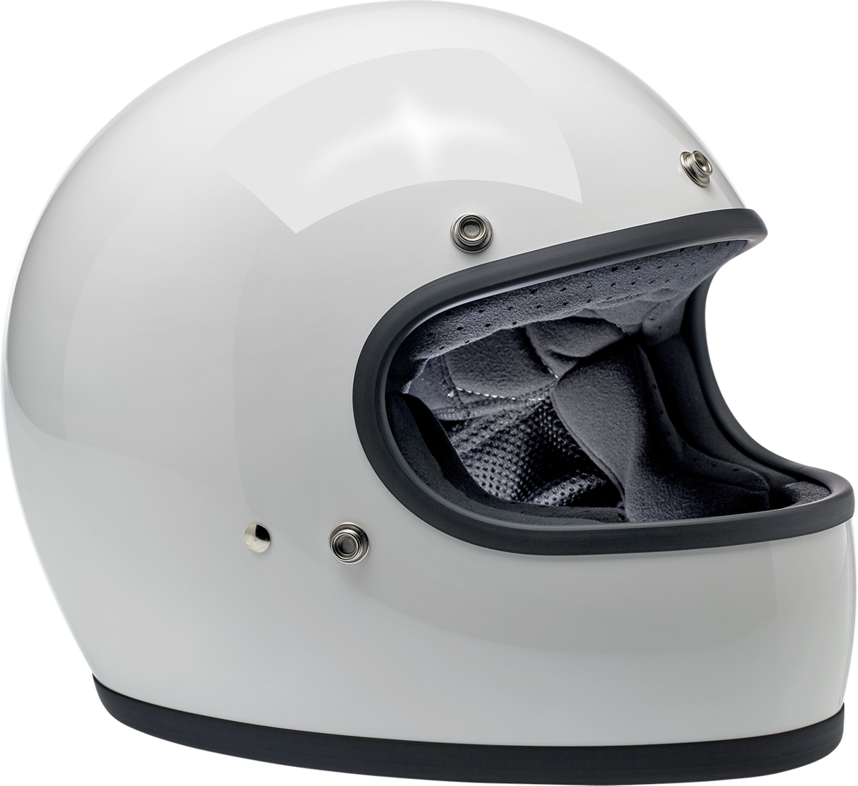 BILTWELL Gringo Motorcycle Helmet - Gloss White - Medium 1002-517-103