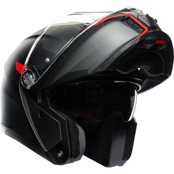 AGV Tourmodular Motorcycle Helmet - Frequency - Matte Gunmetal/Red - XL 211251F2OY00515