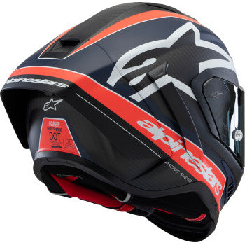 ALPINESTARS Supertech R10 Motorcycle Helmet - Team - Matte Black/Carbon Red Fluo/Blue - XL 8200224-1383-XL