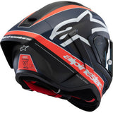 ALPINESTARS Supertech R10 Motorcycle Helmet - Team - Matte Black/Carbon Red Fluo/Blue - Small 8200224-1383-S