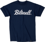 BILTWELL Script T-Shirt - Navy - Large 8101-052-004