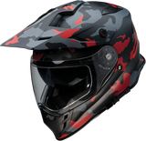 Z1R Range Motorcycle Helmet - Camo - Red - Large 0140-0096