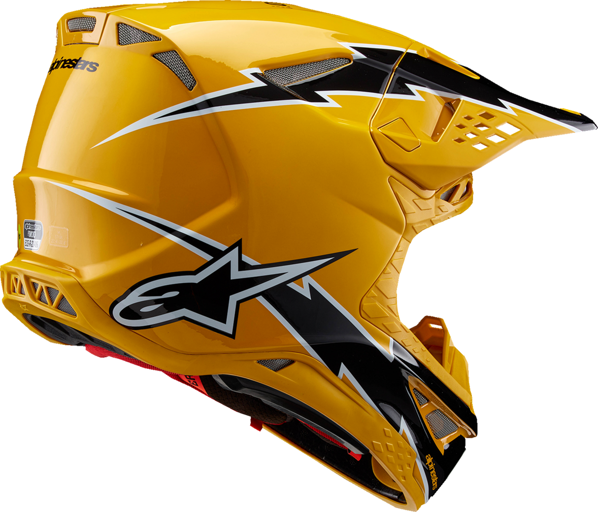 ALPINESTARS Supertech M10 Motorcycle Helmet - Ampress - MIPS® - Gloss Black/Yellow - Medium 8300823-1414-M