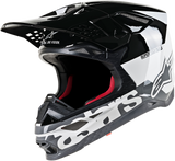 ALPINESTARS Supertech M8 Motorcycle Helmet - Radium - MIPS - White/Black/Mid Gray Glossy - XS 8301519-2182-XS