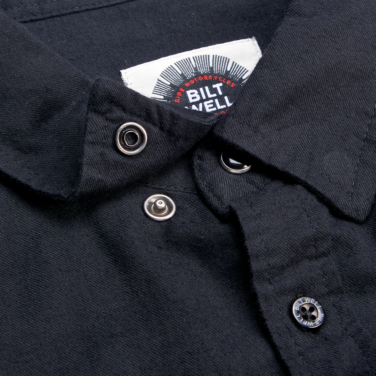 BILTWELL Blackout Lightweight Flannel - Small 8145-068-002