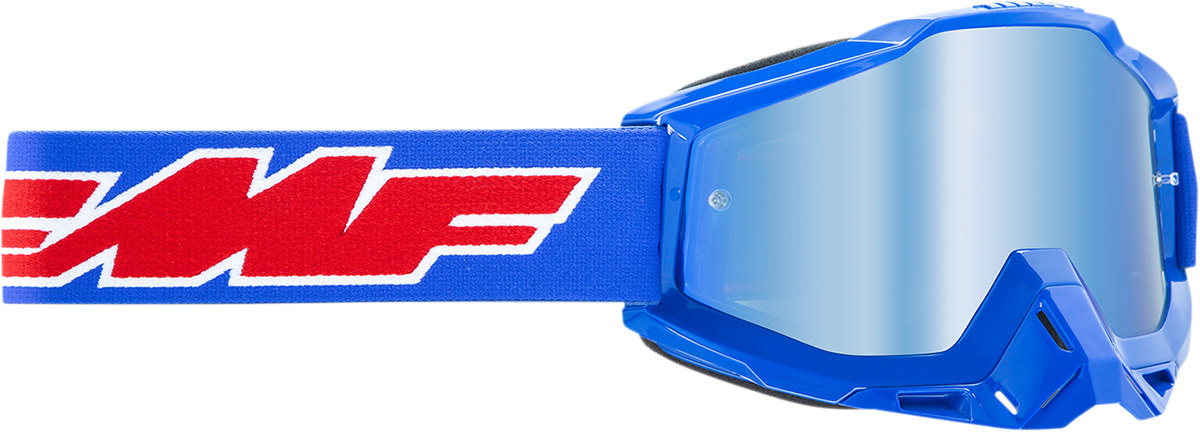 FMF Youth PowerBomb Goggles - Rocket - Blue - Blue Mirror F-50048-00002 2601-2997