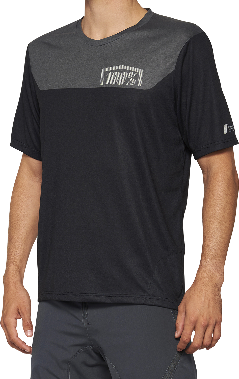 100% Airmatic Jersey - Short-Sleeve - Black/Charcoal - Medium 40014-00001