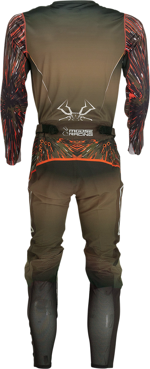 MOOSE RACING Agroid Jersey - Olive/Orange - Medium 2910-6983