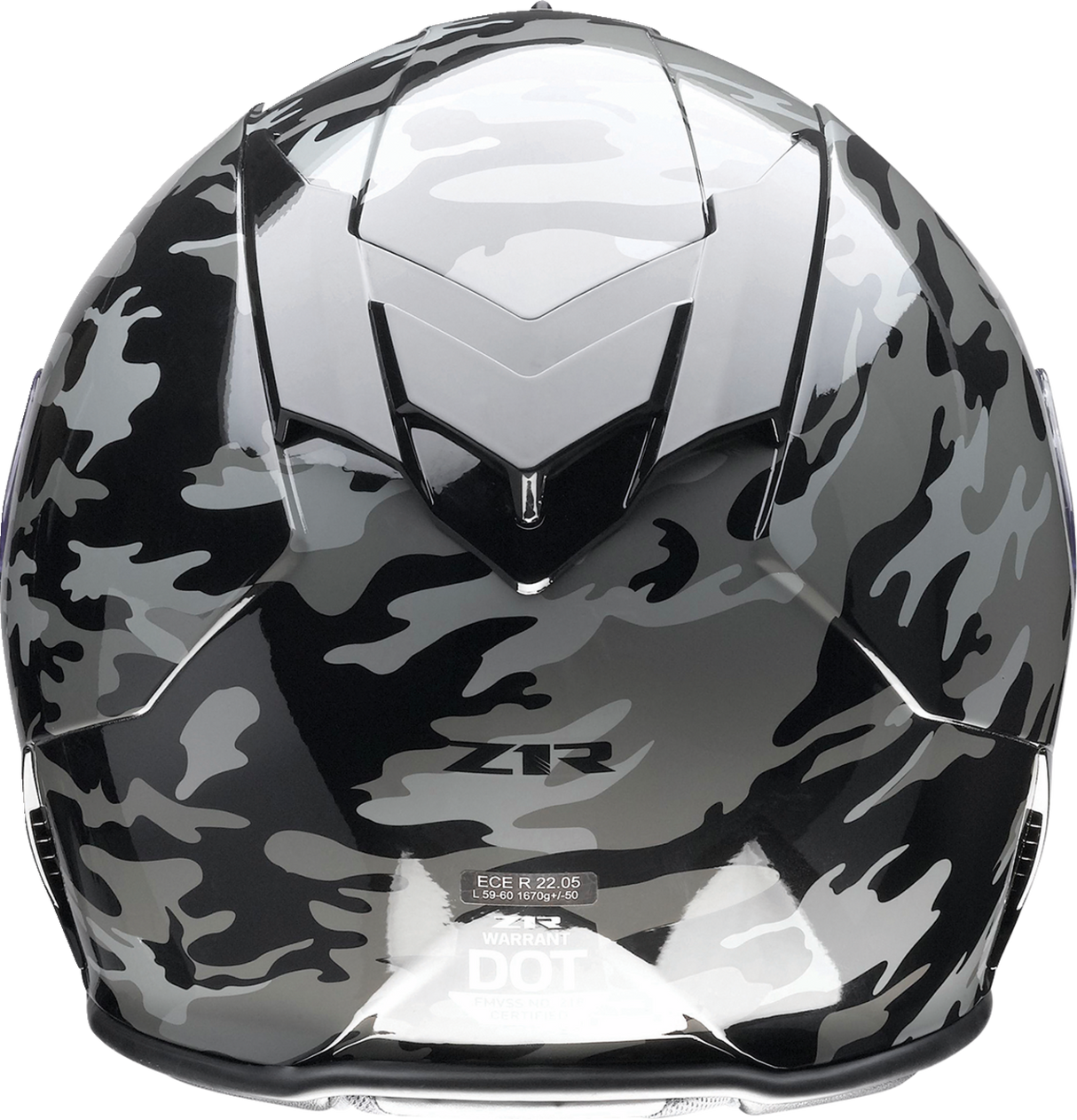 Z1R Warrant Motorcycle Helmet - Camo - Black/Gray - Large 0101-14368