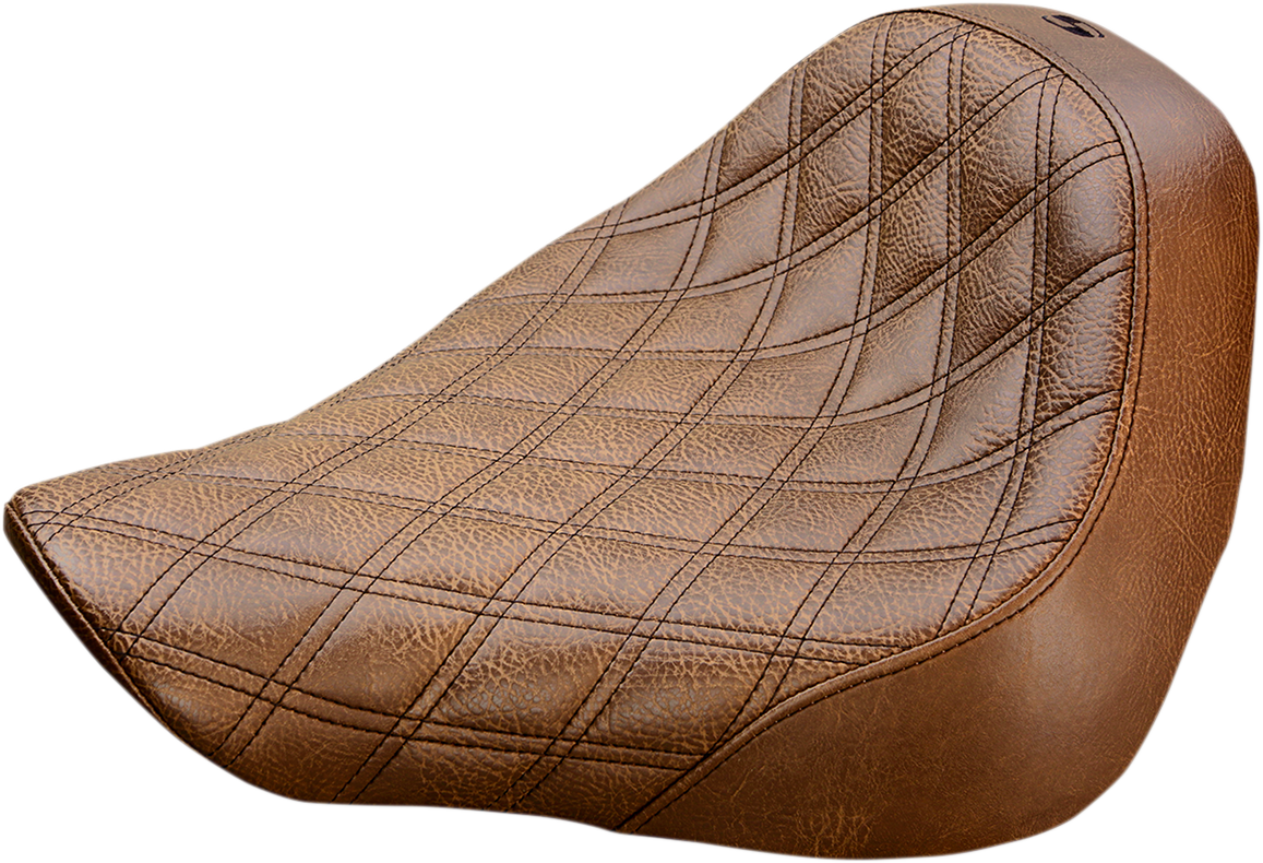 SADDLEMEN Renegade Solo Seat - Lattice Stitched - Brown 818-27-002BLS