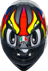 AGV K3 Motorcycle Helmet - Birdy 2.0 - Gray/Yellow/Red - Large 2118381004012L