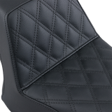 SADDLEMEN Step Up Seat - Front Lattice Stitched - Black Y13-16-172