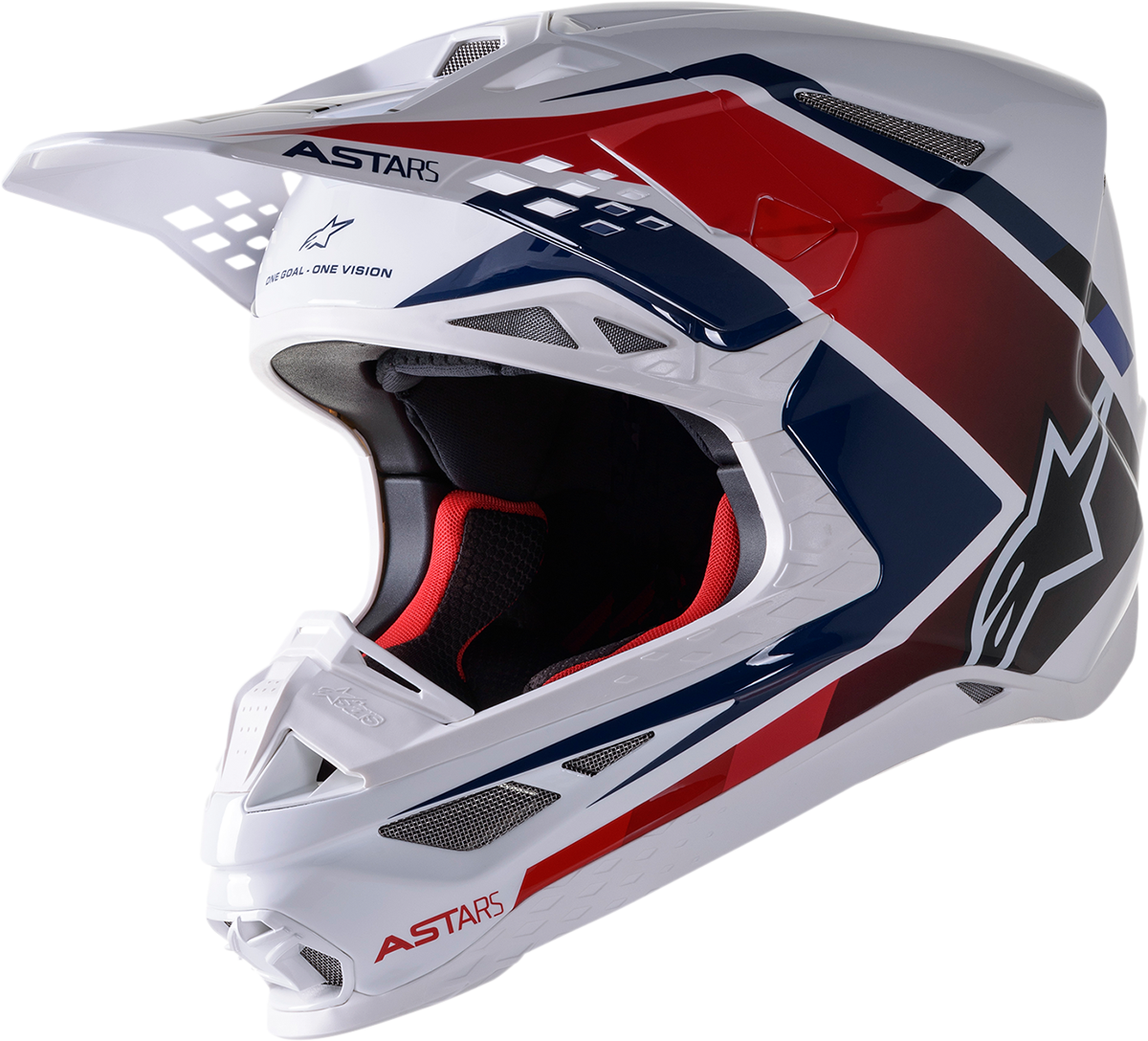 ALPINESTARS Supertech M10 Motorcycle Helmet - Meta 2 - MIPS® - White/Red/Blue - XL 8300422-2378-XL