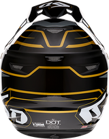 6D ATR-2 Motorcycle Helmet - Phase - Black/Gold - Small 12-2805