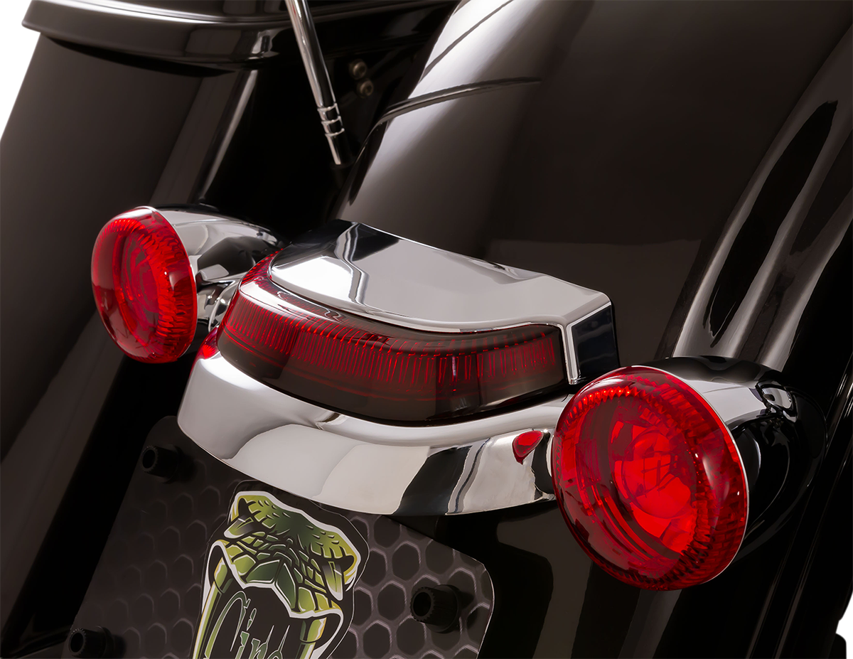 CIRO Taillight - Red - Chrome 40173