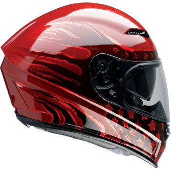 Z1R Jackal Motorcycle Helmet - Patriot - Red