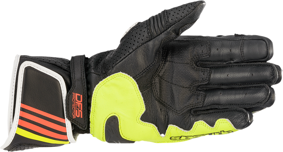 ALPINESTARS GP Plus R v2 Gloves - Metallic Gray/Black/Fluo Yellow/Fluo Red - Small 3556520-9135-S