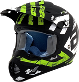 AFX FX-17Y Motorcycle Helmet - Attack - Matte Black/Green - Medium 0111-1418