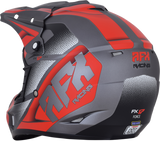 AFX FX-17 Motorcycle Helmet - Force - Frost Gray/Red - Medium 0110-5204