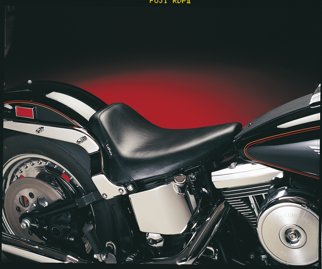 LE PERA Bare Bones Solo Seat - Smooth - Black - Softail LN-007