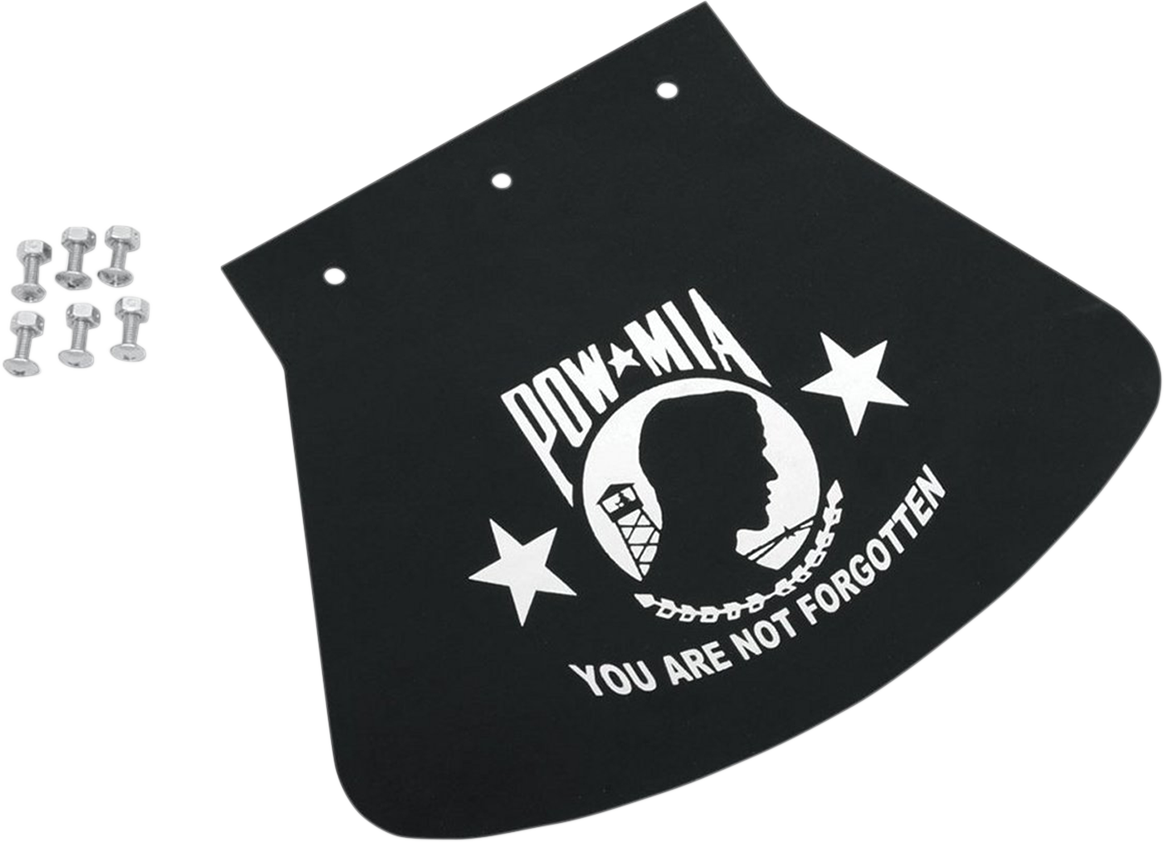 DRAG SPECIALTIES Mud Flap - POW-MIA - 10.5" W x 8" H 1420-0046