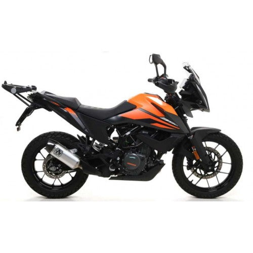72627PK  Arrow Indy Race Slip-on Exhaust, Titanium for KTM 390 Adventure 20-24