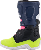 ALPINESTARS Youth Tech 3S Boots - Black/Blue/Pink - US 10 2014518-1176-10