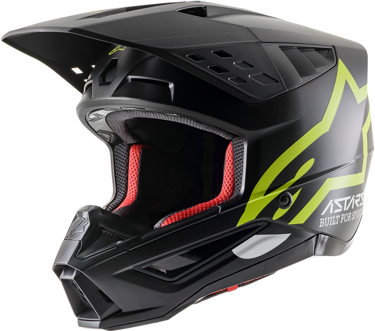 ALPINESTARS SM5 Motorcycle Helmet - Compass - Matte Black/Yellow Fluo - Medium 8303321-1559-MD