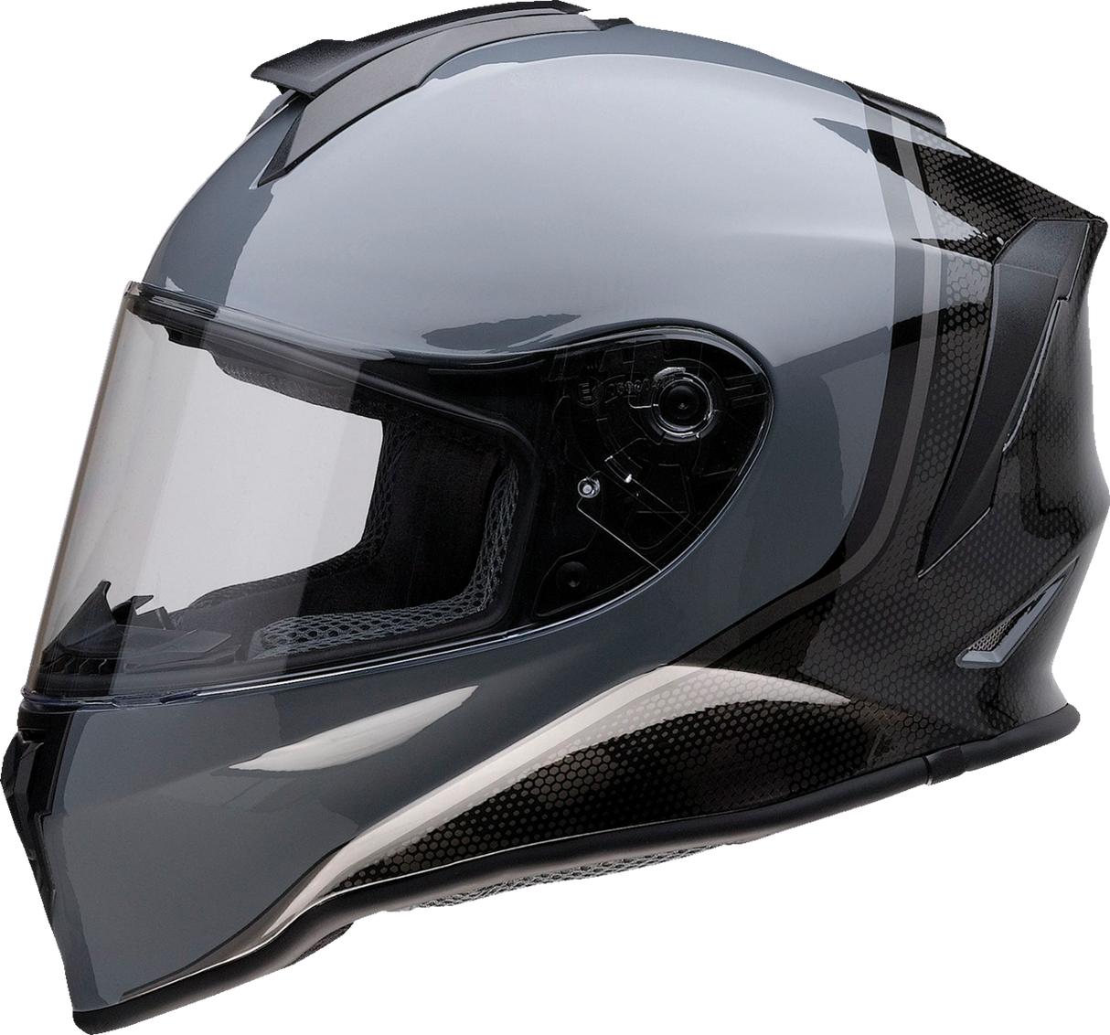 Z1R Youth Warrant Motorcycle Helmet - Kuda - Gloss Gray - Large 0102-0250