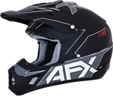 AFX FX-17 Motorcycle Helmet - Aced - Matte Black/White - Large 0110-6491