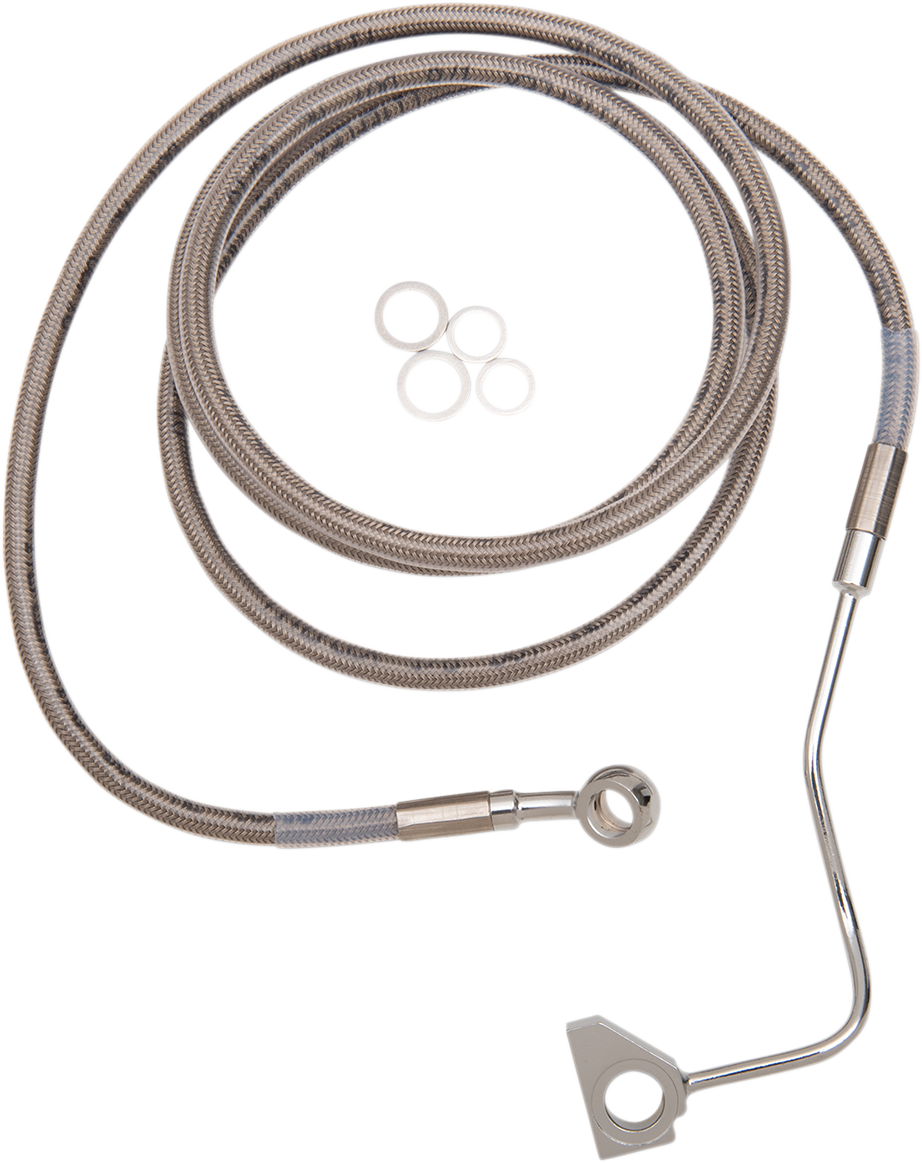 DRAG SPECIALTIES Brake Line - +8" - Stainless Steel - ABS 614220-8