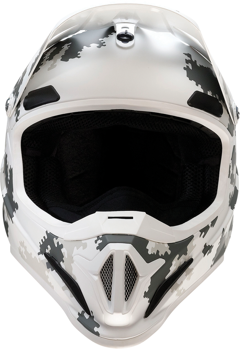 Z1R Rise Motorcycle Helmet - Snow Camo - White/Gray - XS 0120-0712