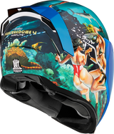 ICON Airflite™ Motorcycle Helmet - Pleasuredome4 - Blue - Large 0101-15003