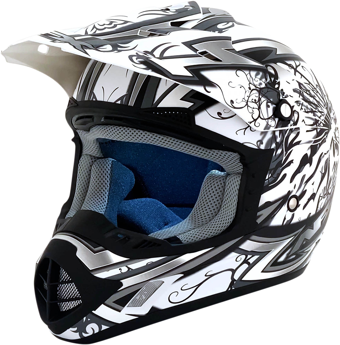 AFX FX-17 Motorcycle Helmet - Butterfly - Matte White - Small 0110-7127