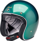 BILTWELL Bonanza Motorcycle Helmet - Metallic Catalina Green - XS 1001-358-201