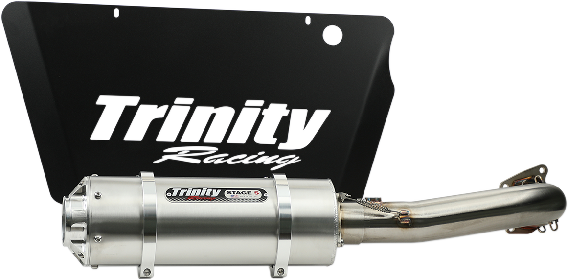 TRINITY RACING Single Stinger Exhaust - Brushed TR-4171F