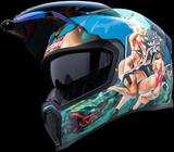 ICON Airflite™ Motorcycle Helmet - Pleasuredome4 - Blue - Small 0101-15001