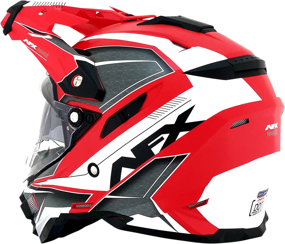 AFX FX-41 Motorcycle Helmet - Range - Matte Red - Medium 0140-0067