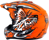 AFX FX-17Y Motorcycle Helmet - Butterfly - Matte Orange - Small 0111-1381