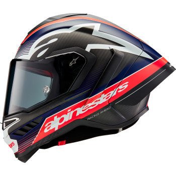 ALPINESTARS Supertech R10 Motorcycle Helmet - Team - Matte Black/Carbon Red Fluo/Blue - XS 8200224-1383-XS