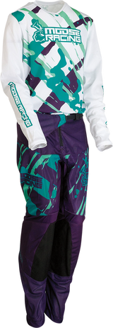 MOOSE RACING Youth Agroid Mesh Jersey - Purple/Teal - XL 2912-2173